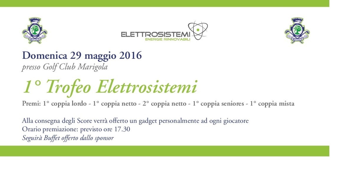 1° Trofeo Elettrosistemi – 29 maggio