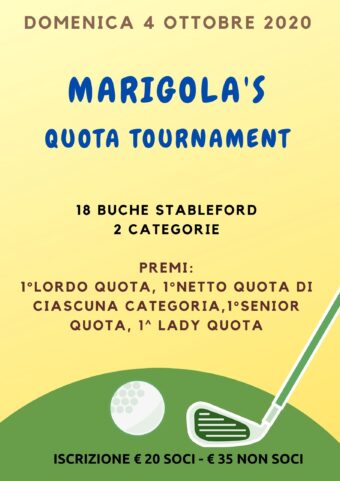 MARIGOLA’S QUOTA TOURNAMENTS