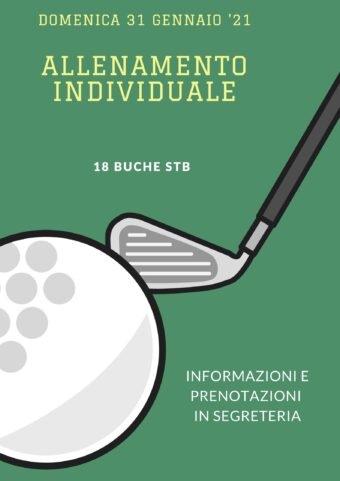 ALLENAMENTO INDIVIDUALE 31 GENNAIO 2021