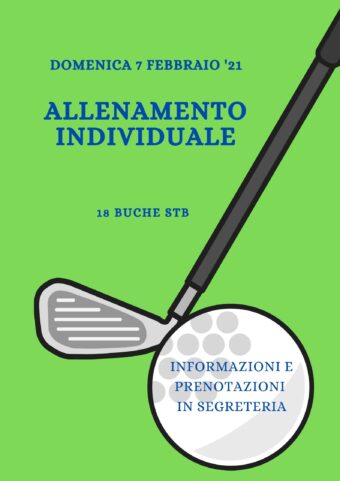 ALLENAMENTO INDIVIDUALE 7 FEBBRAIO 2021