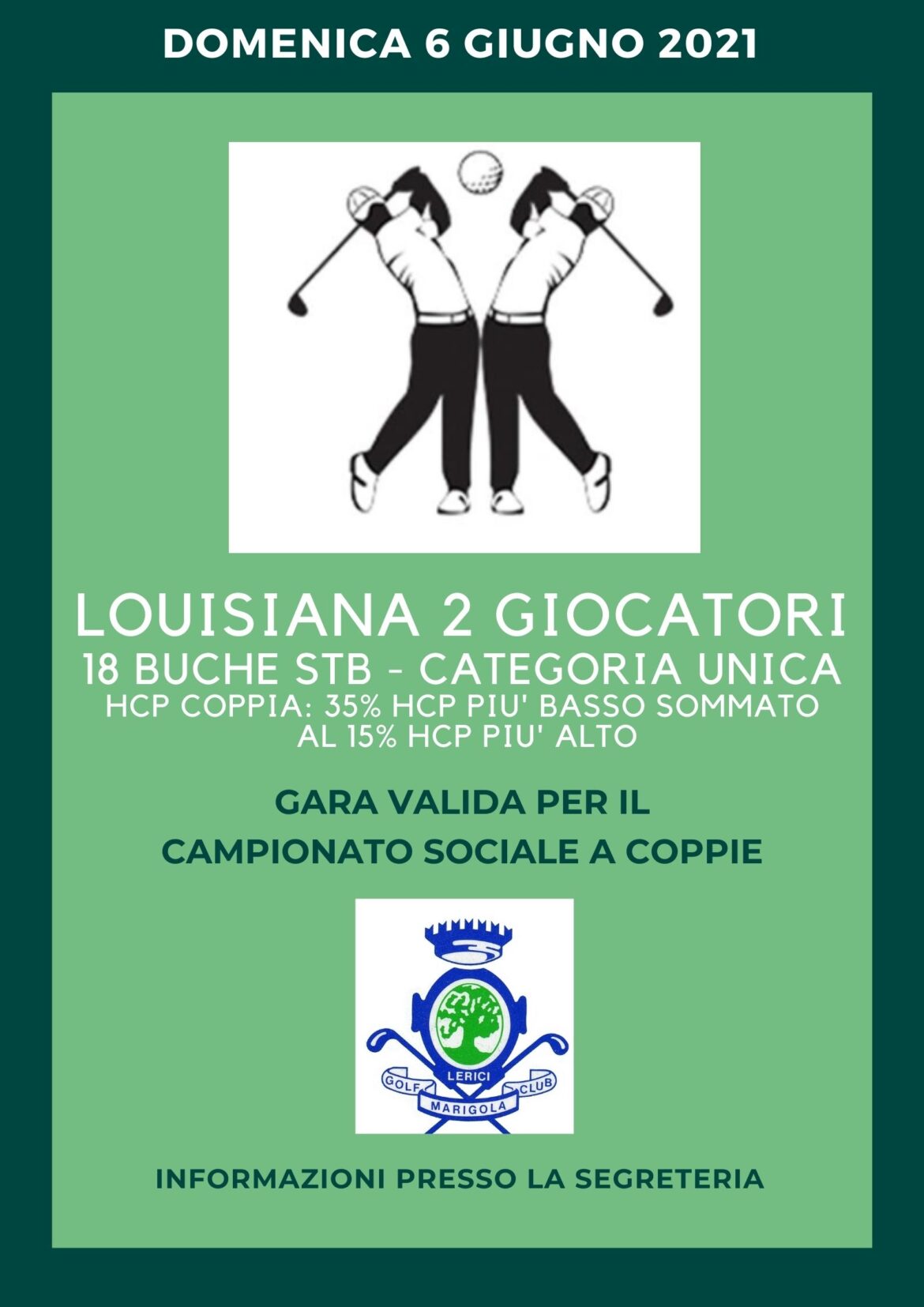 LOUISIANA 2 GIOCATORI campionato sociale a COPPIE