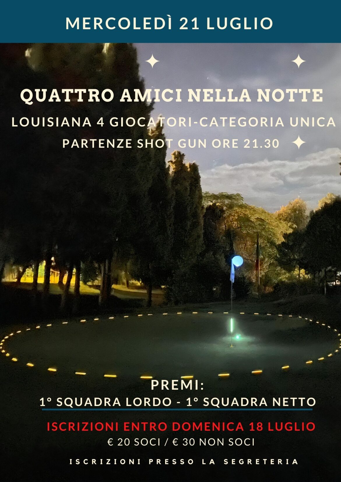 QUATTRO AMICI NELLA NOTTE – gara NOTTURNA