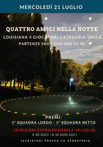 QUATTRO AMICI NELLA NOTTE – gara NOTTURNA