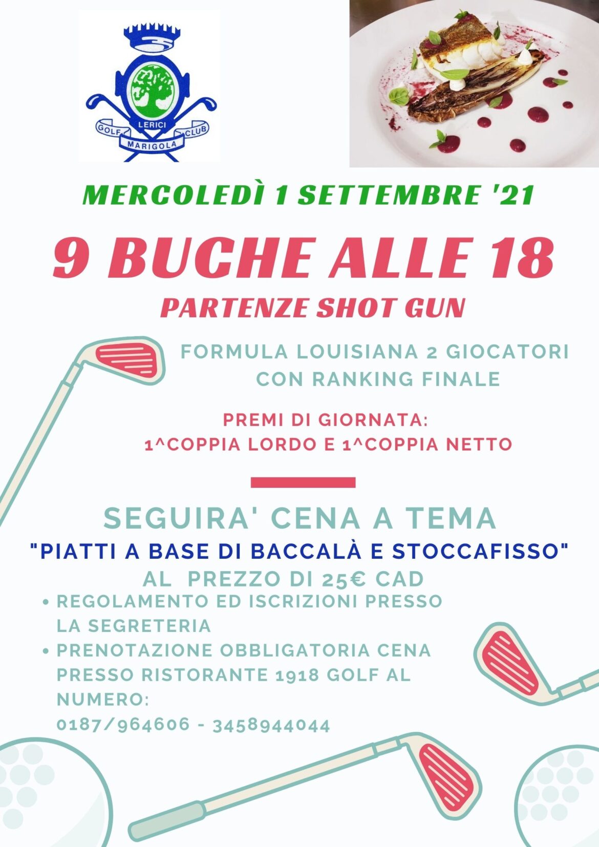 9 BUCHE ALLE 18 – SHOT GUN mercoledì 1 settembre