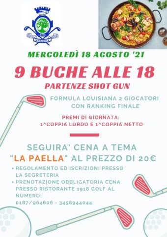 9 BUCHE ALLE 18 – SHOT GUN mercoledì 18 agosto