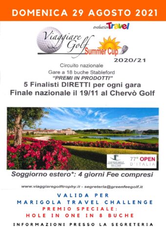 VIAGGIARE GOLF SUMMER CUP – 29 AGOSTO