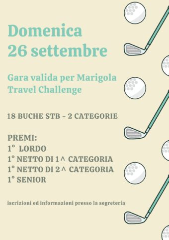 MARIGOLA TRAVEL CHALLENGE – DOMENICA 26 SETTEMBRE 2021