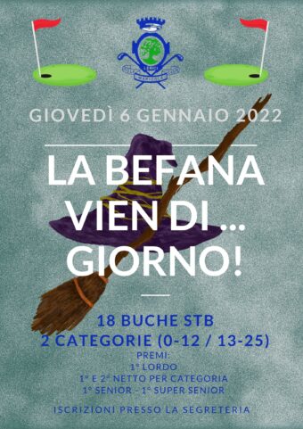 LA BEFANA VIEN DI…GIORNO! – giovedì 6 gennaio 2022