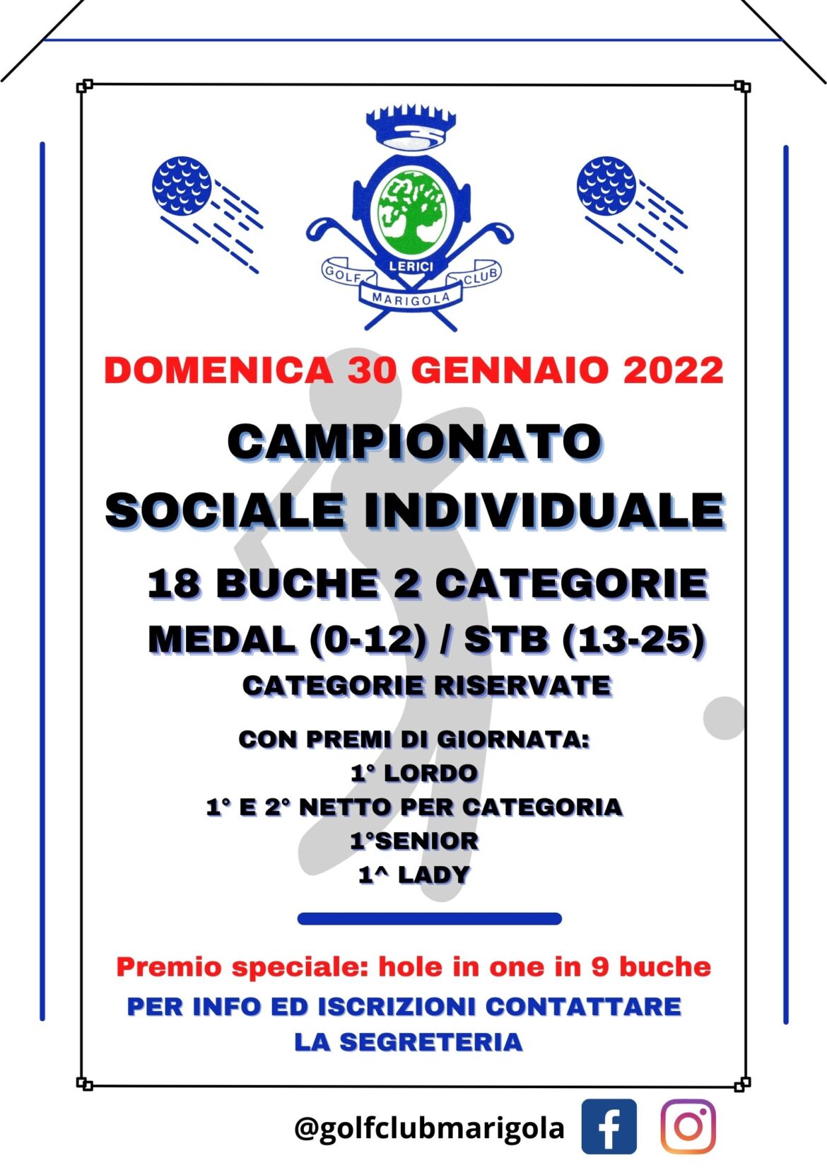 CAMPIONATO SOCIALE INDIVIDUALE – domenica 30 gennaio 2022