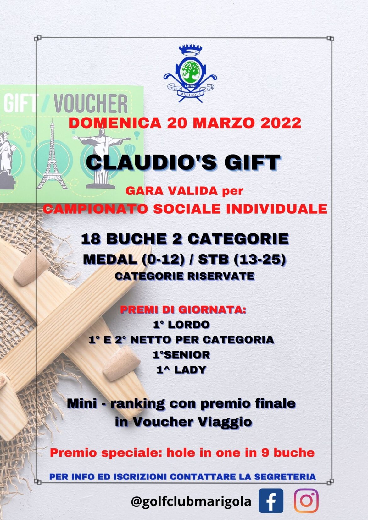 CLAUDIO’S GIFT- domenica 20 marzo 2022