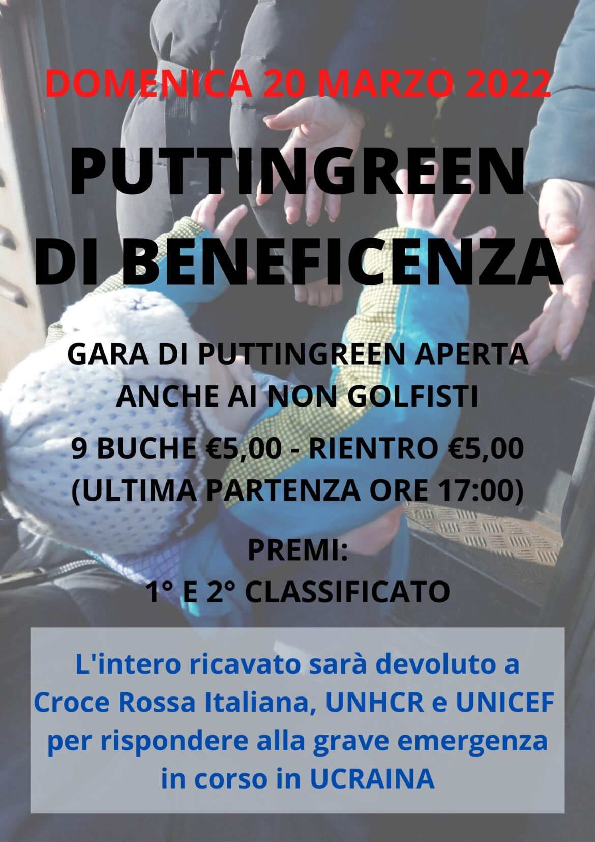 PUTTINGREEN DI BENEFICENZA PER L’UCRAINA – 20 marzo 2022
