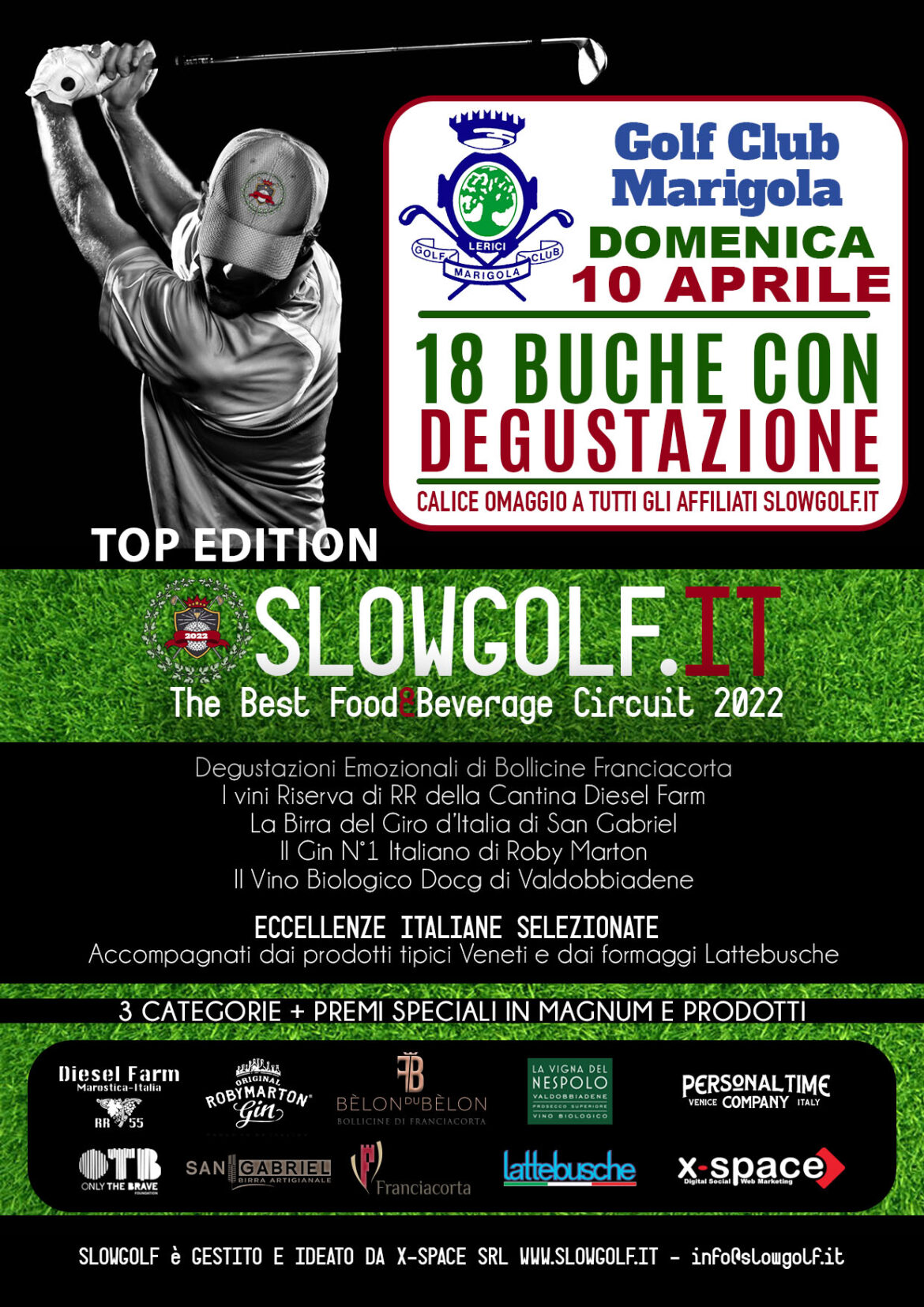 SLOWGOLF.IT The Best Food&Beverage Golf Circuit 2022- domenica 10 aprile 2022