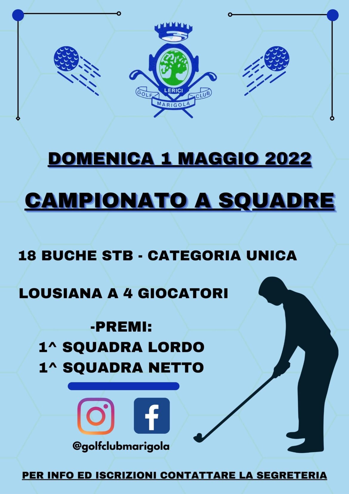 CAMPIONATO A SQUADRE – domenica 1 maggio 2022