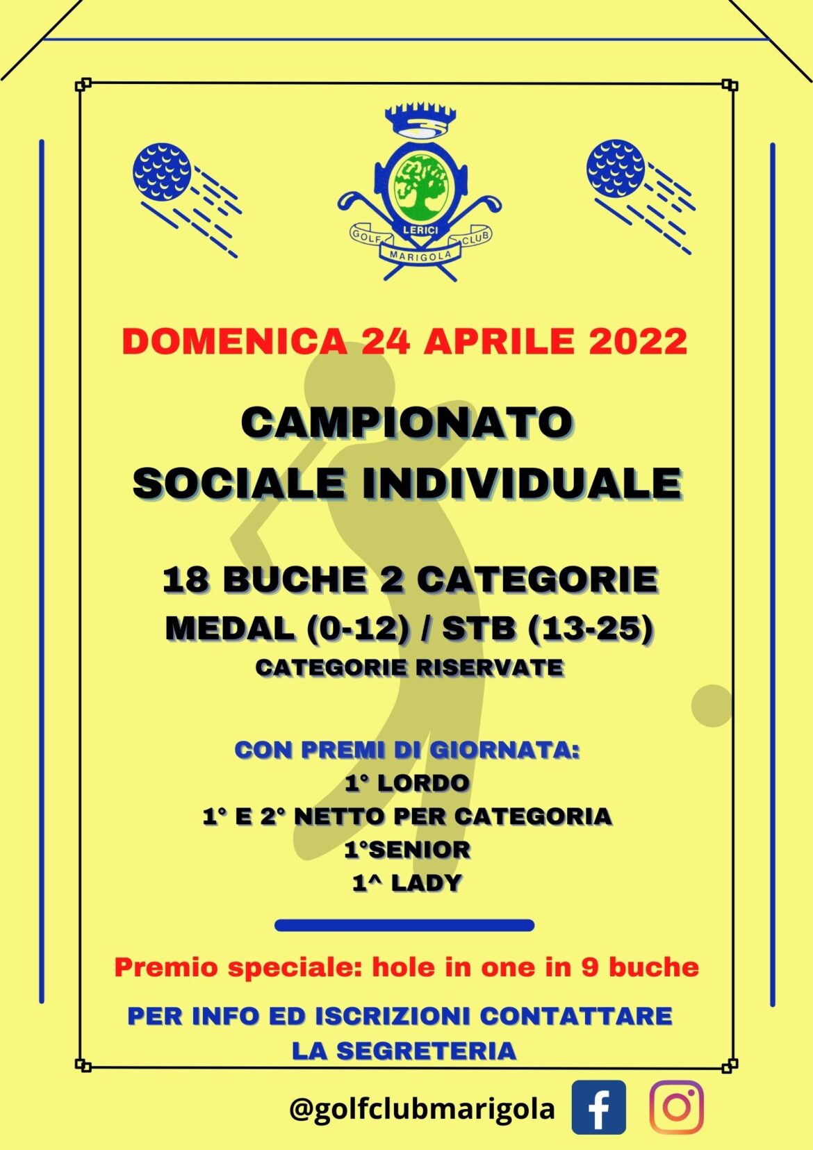 CAMPIONATO SOCIALE INDIVIDUALE – domenica 24 aprile 2022 – GARA ANNULLATA
