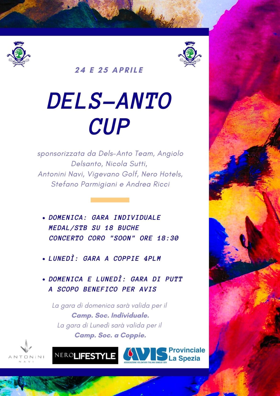 GARA RINVIATA A DATA DA DESTINARSI: DELS-ANTO CUP domenica 24 e lunedì 25 aprile 2022