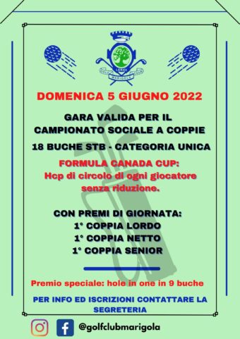 CS COPPIE 2022 – formula canada cup – domenica 5 giugno 2022