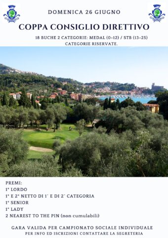 COPPA CONSIGLIO DIRETTIVO – domenica 26 giugno 2022
