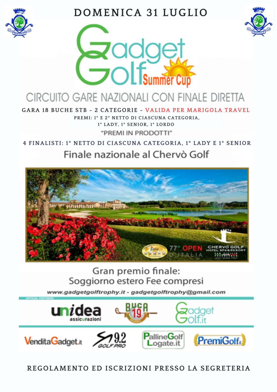 GADGET GOLF Summer Cup – domenica 31 luglio 2022