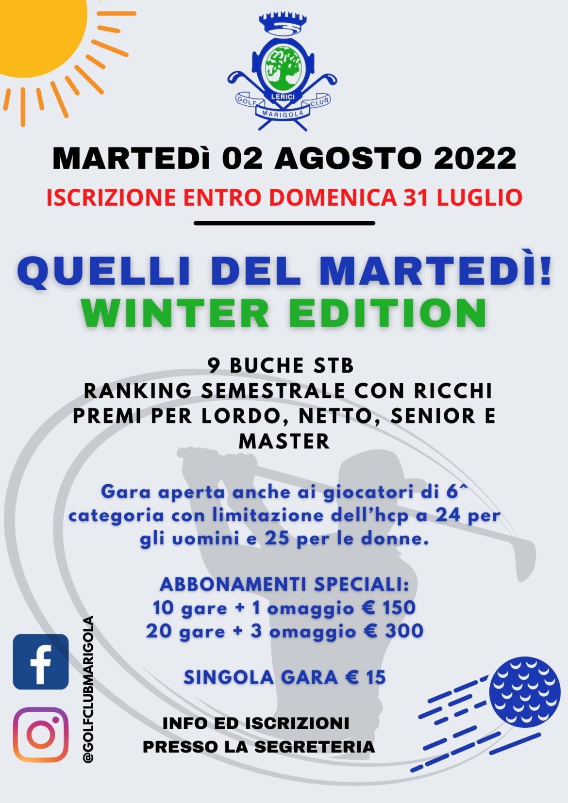 QUELLI DEL MARTEDÍ- winter edition – 2 AGOSTO 2022