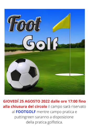 FOOTGOLF giovedì 25 agosto 2022