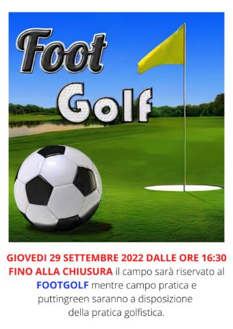 FOOTGOLF giovedì 29 settembre 2022