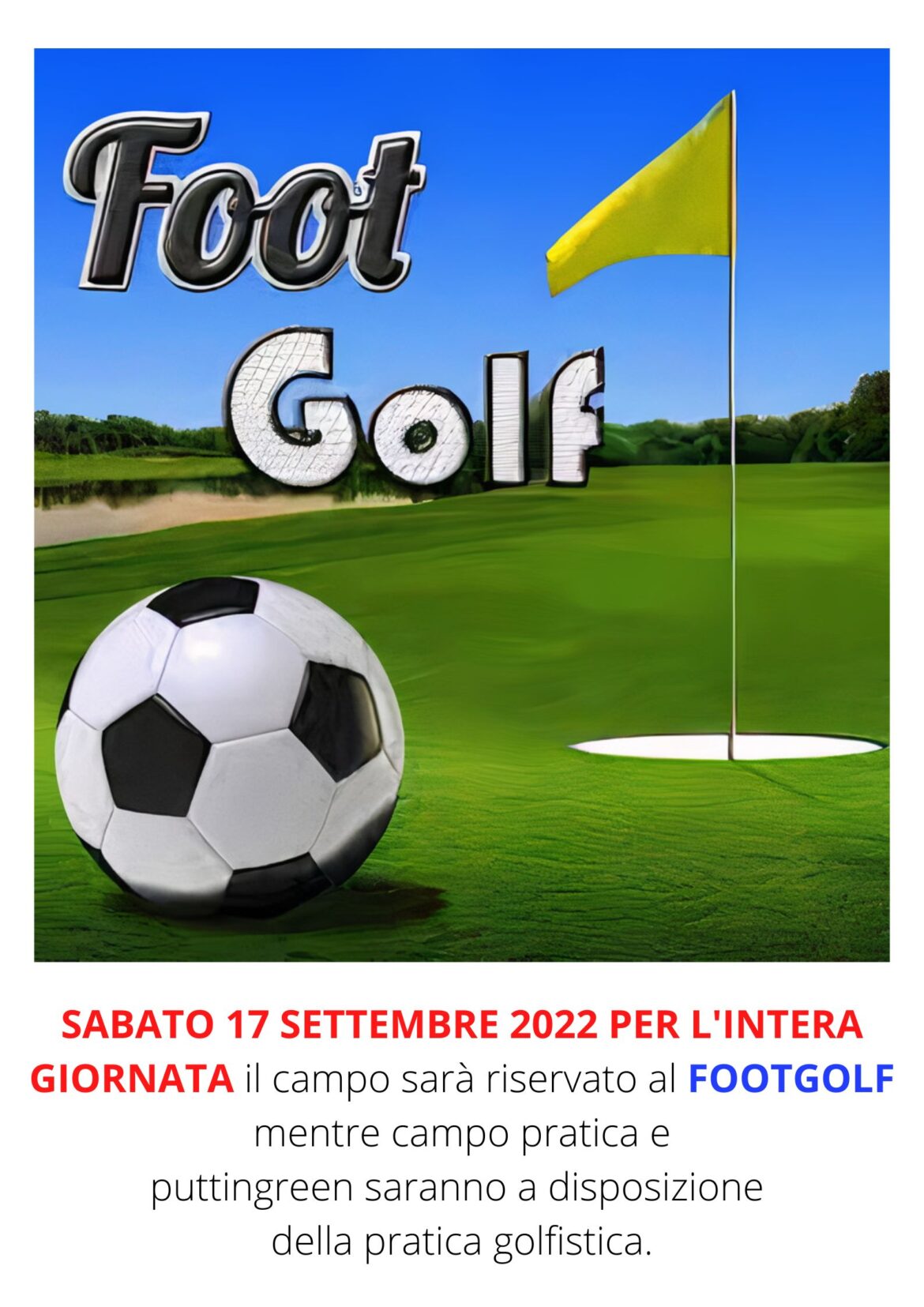 FOOTGOLF sabato 17 settembre 2022