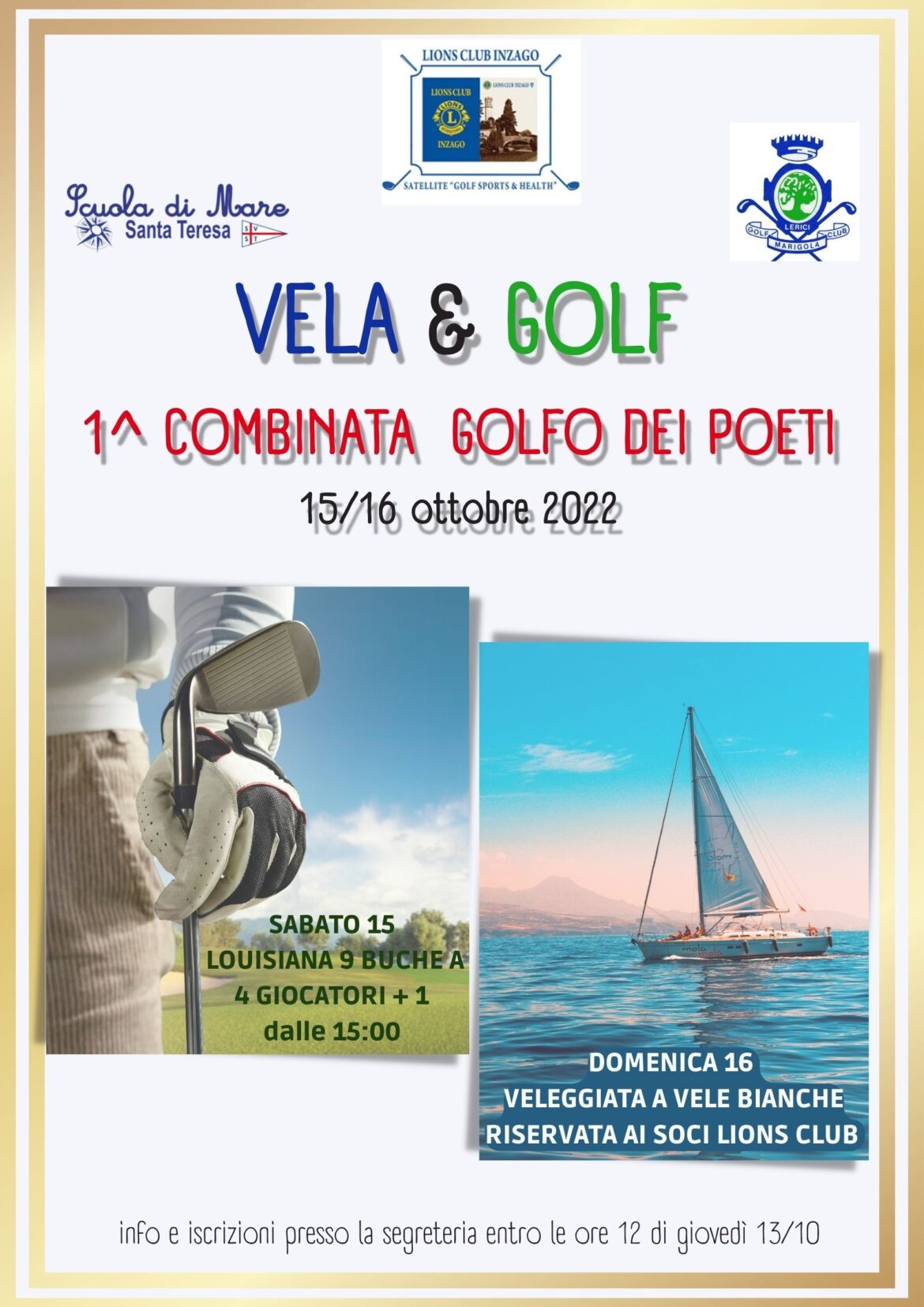 Vela & Golf – sabato 15 ottobre 2022