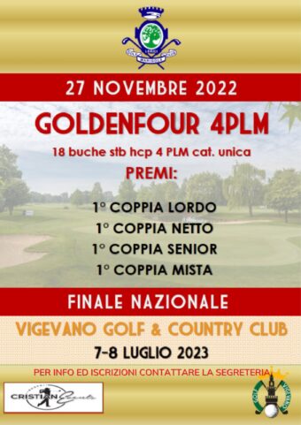 GOLDENFOUR 4 PLM by Cristian Events – domenica 27 novembre 2022