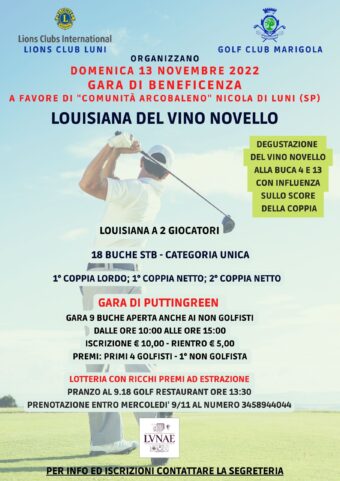 LOUISIANA DEL VINO NOVELLO – domenica 13 novembre 2022