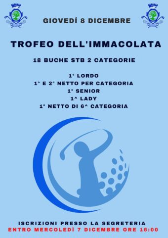 TROFEO DELL’IMMACOLATA – giovedì 8 dicembre 2022