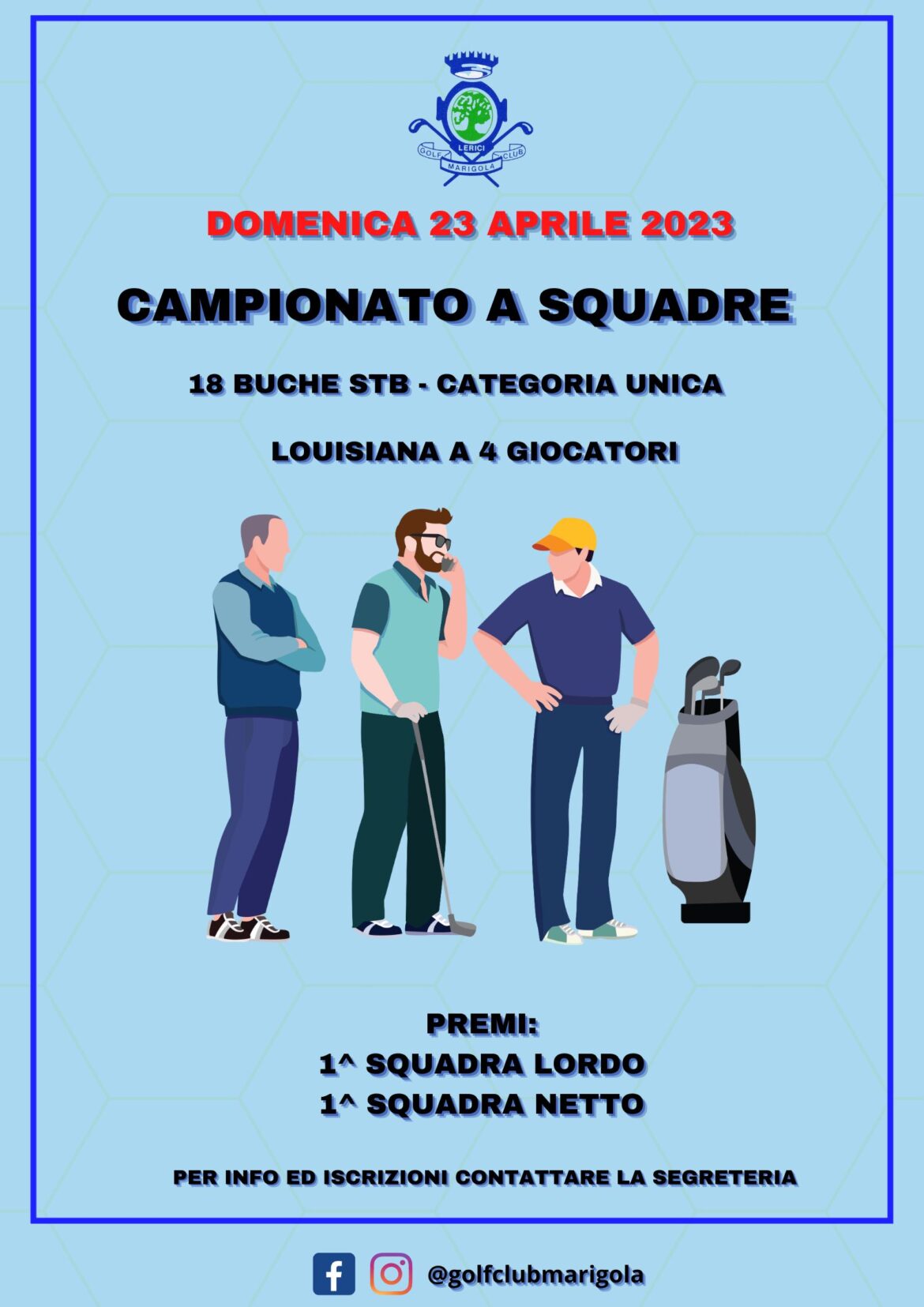 CAMPIONATO A SQUADRE – domenica 23 aprile 2023