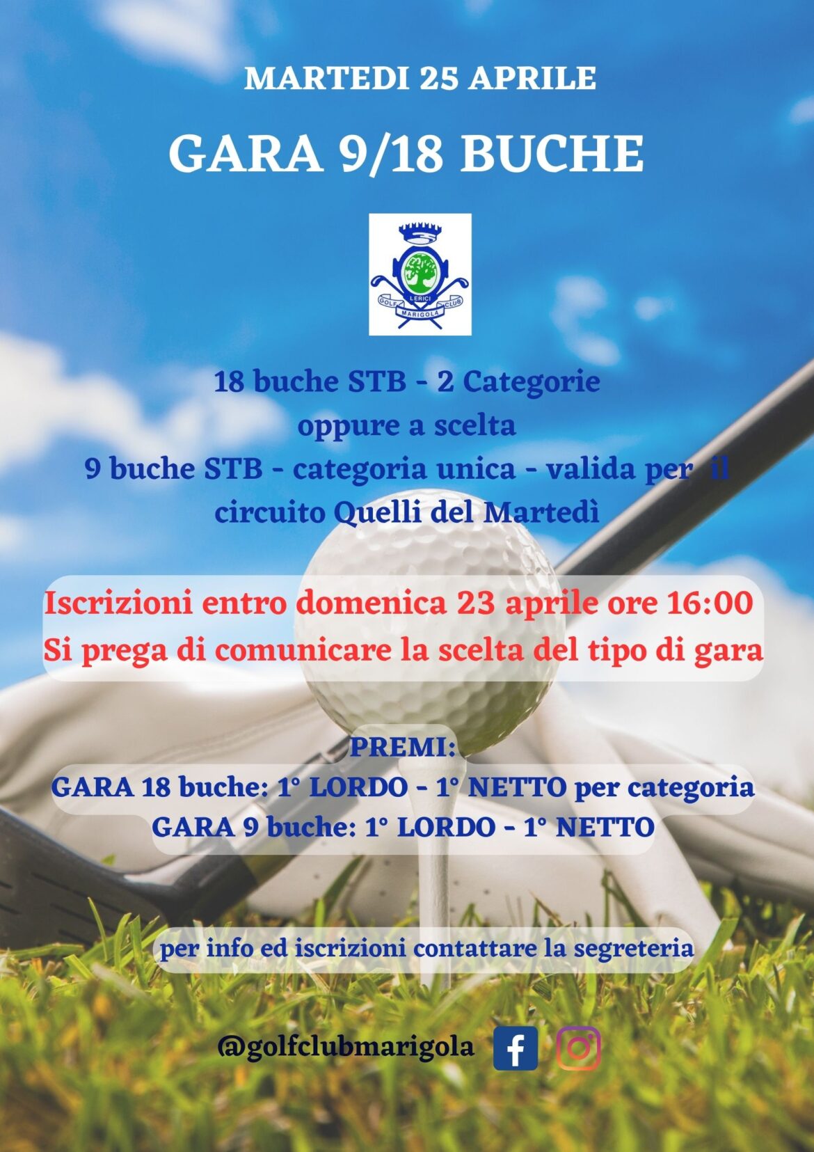 GARA 9/18 BUCHE – 25 APRILE 2023