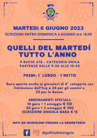 QUELLI DEL MARTEDÍ TUTTO L’ANNO – 6 GIUGNO 2023