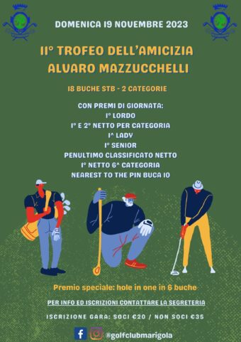 11° Trofeo dell’Amicizia Alvaro Mazzucchelli – domenica 19 novembre 2023