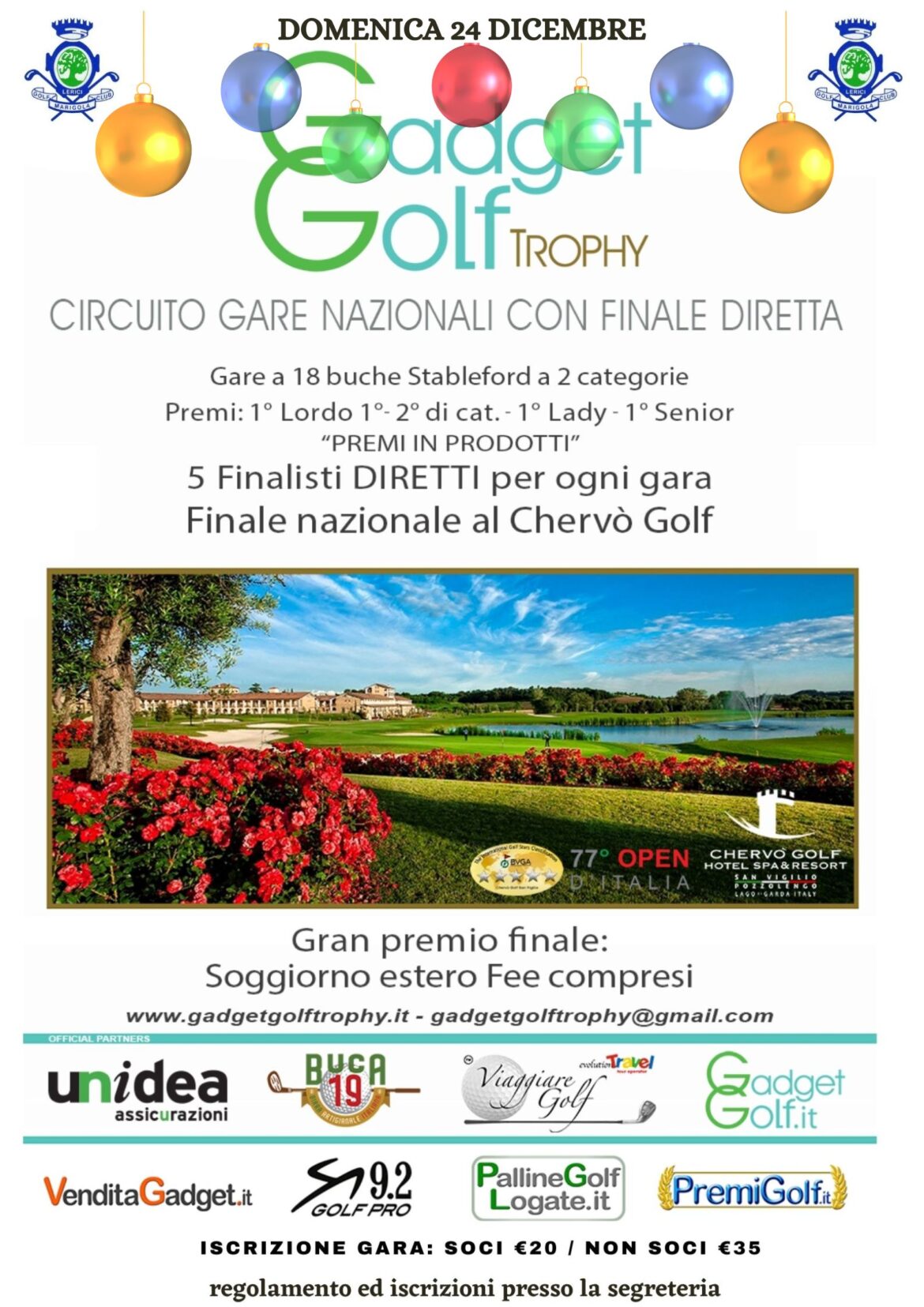 BUON NATALE con Gadget Golf Trophy – domenica 24 dicembre 2023