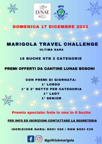 Marigola Travel Challenge – domenica 17 dicembre 2023