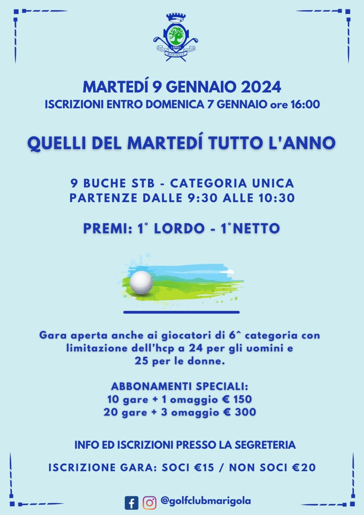 QUELLI DEL MARTEDÍ – 9 GENNAIO 2024
