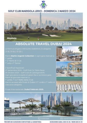 Absolute Travel Dubai – domenica 3 marzo 2024
