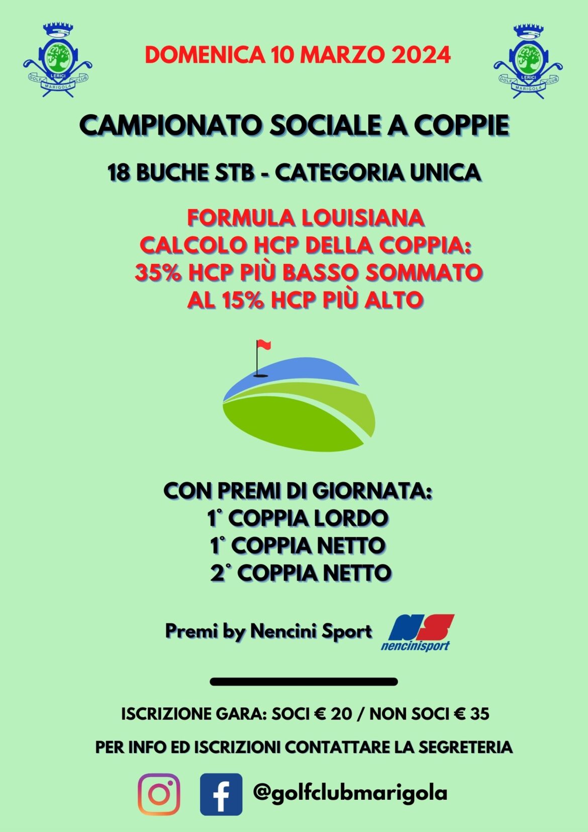 GARA ANNULLATA – CAMPIONATO SOCIALE COPPIE 2024: louisiana – domenica 10 marzo