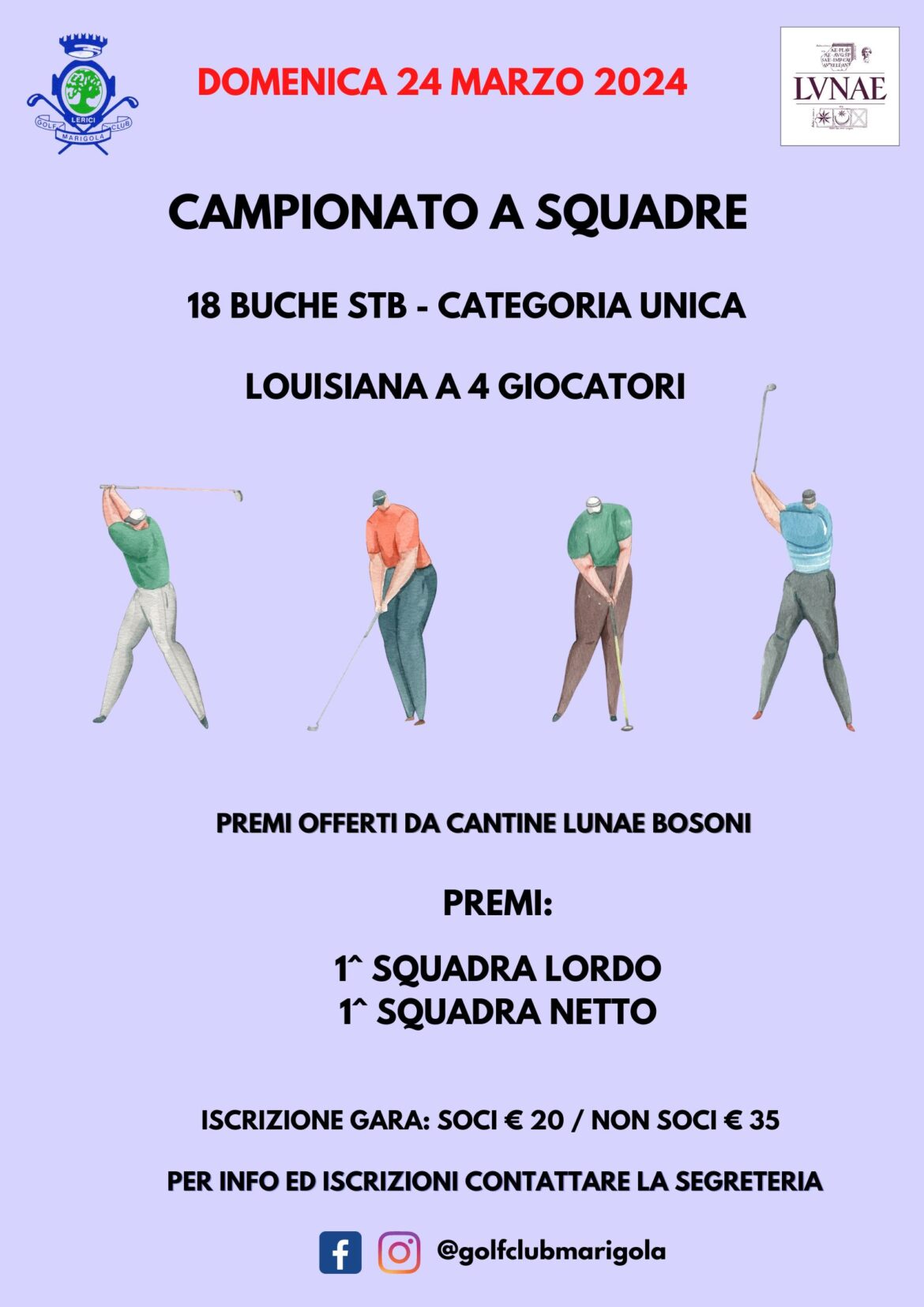 CAMPIONATO A SQUADRE – domenica 24 marzo 2024