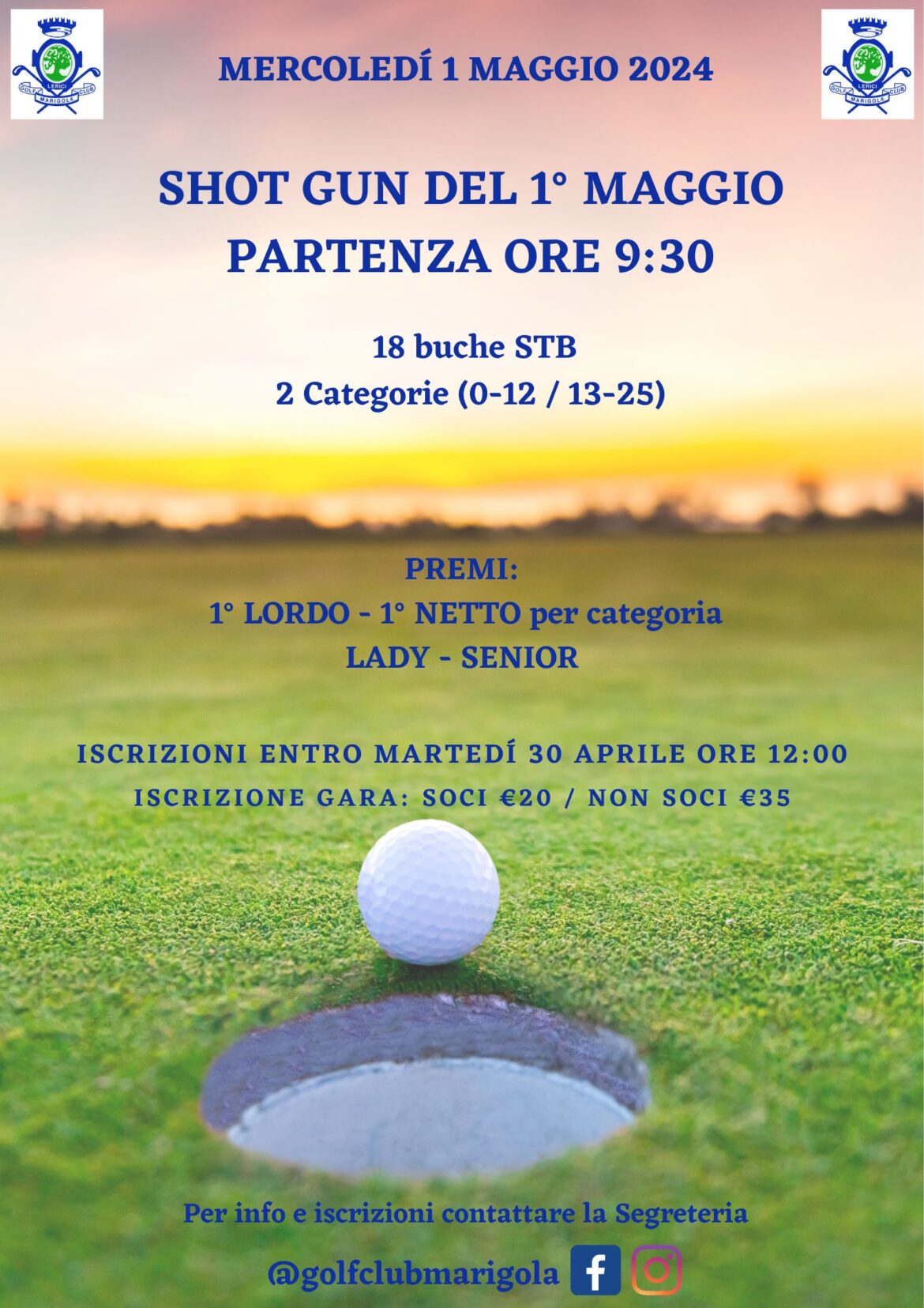 GARA ANNULLATA – SHOT GUN DEL 1° MAGGIO – 1 MAGGIO 2024 – ORE 9:30