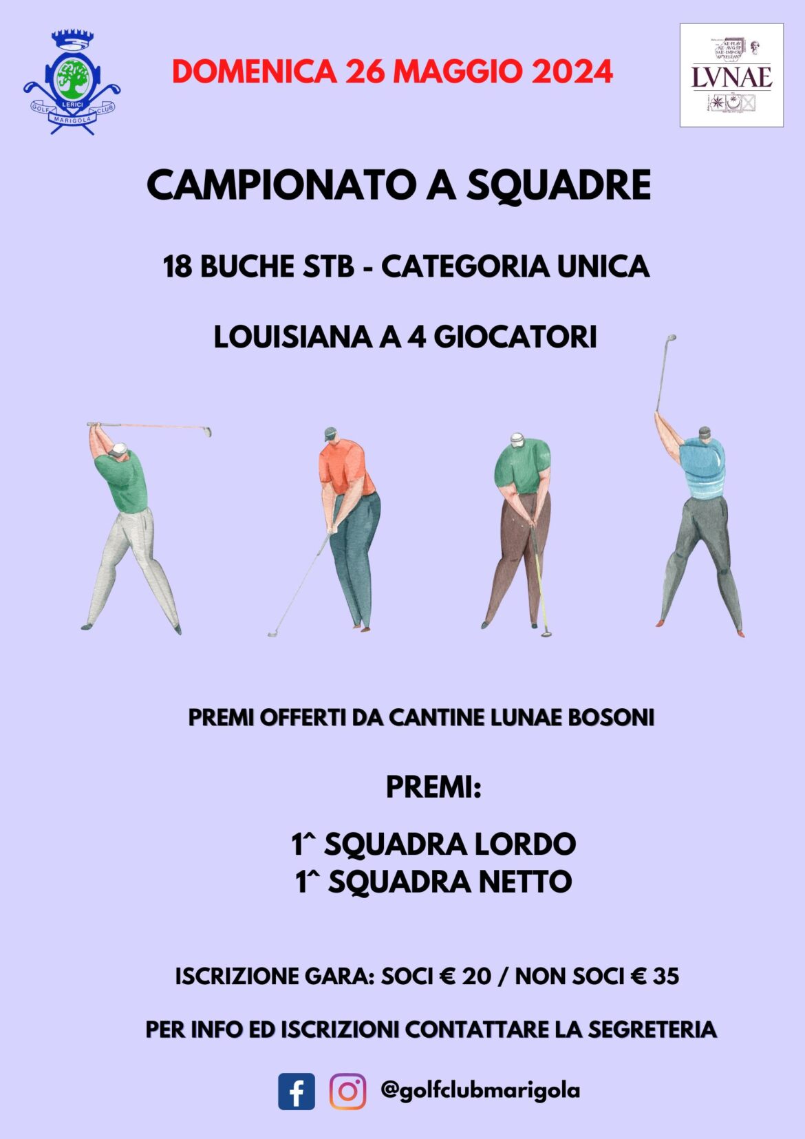 CAMPIONATO A SQUADRE – domenica 26 maggio 2024