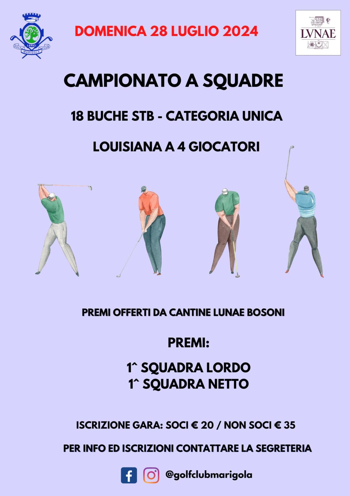 GARA ANNULLATA – CAMPIONATO A SQUADRE – domenica 28 luglio 2024