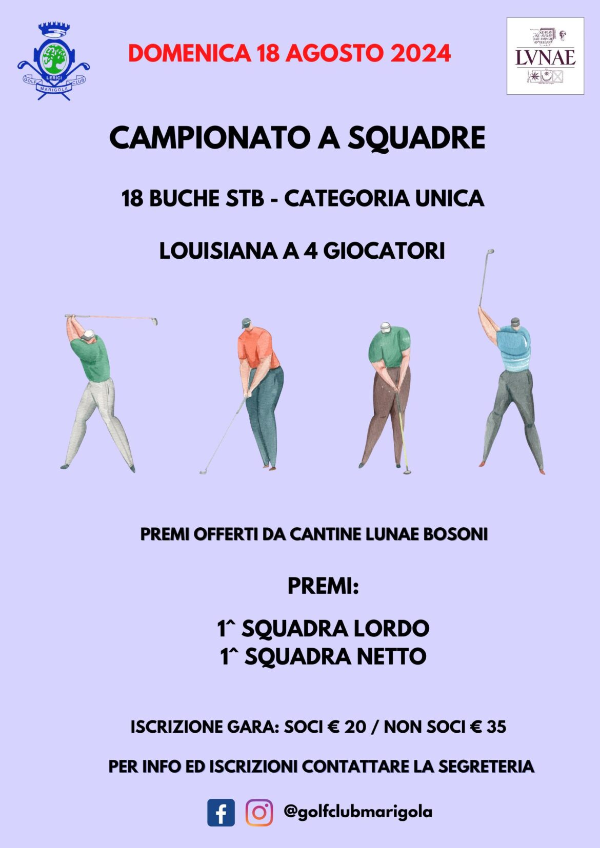 GARA ANNULLATA – CAMPIONATO A SQUADRE – domenica 18 agosto 2024