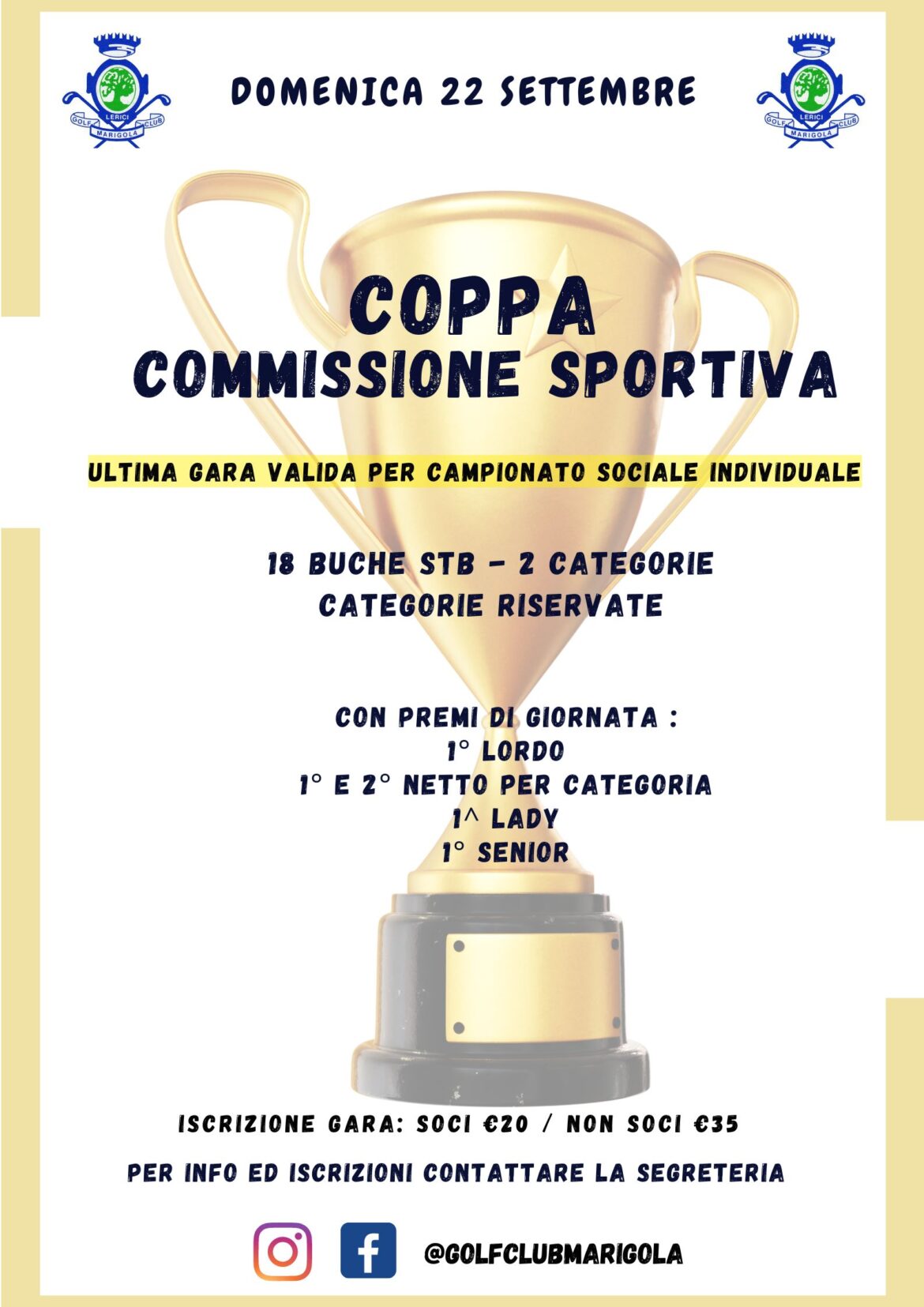 COPPA COMMISSIONE SPORTIVA – 22 settembre 2024