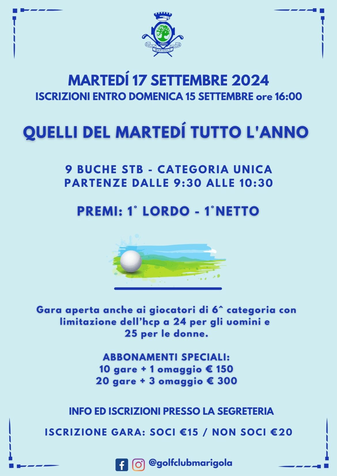 QUELLI DEL MARTEDÍ – 17 settembre 2024