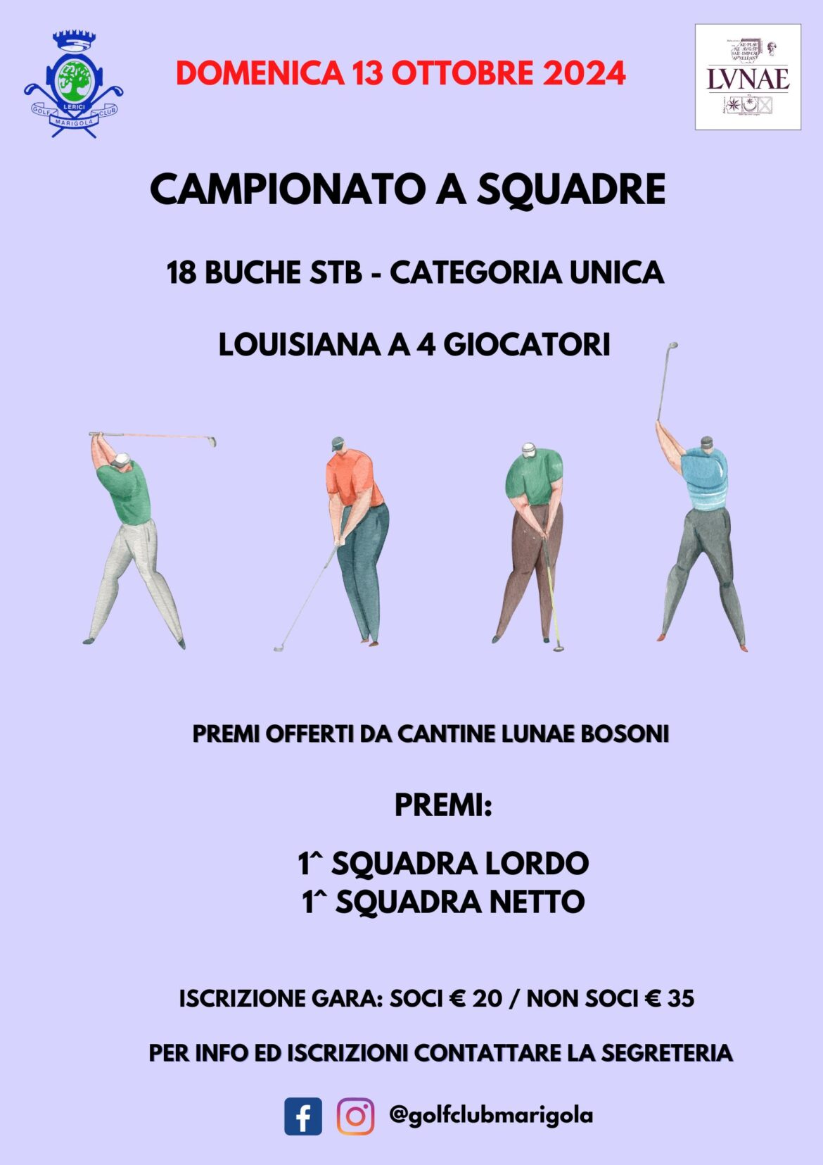 CAMPIONATO A SQUADRE – domenica 13 ottobre 2024