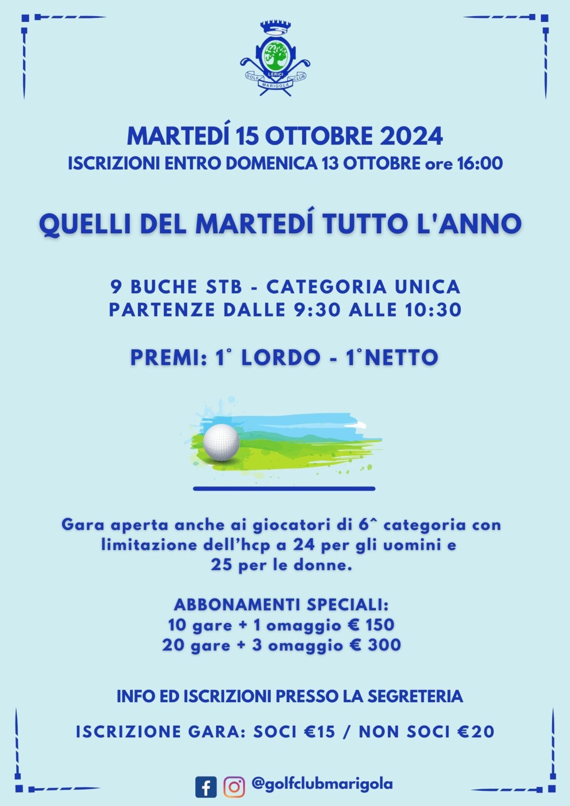QUELLI DEL MARTEDÍ – 15 ottobre 2024