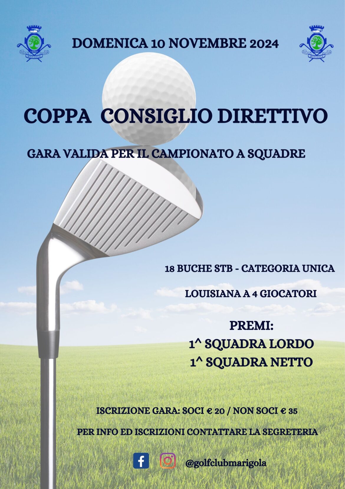 COPPA CONSIGLIO DIRETTIVO – domenica 10 novembre 2024