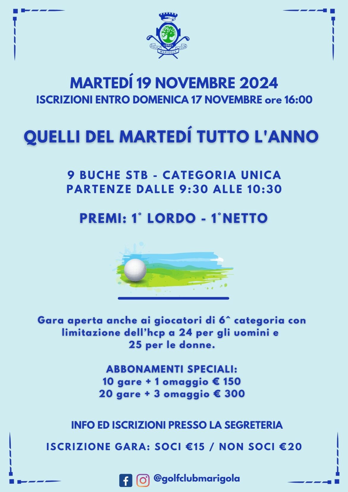 QUELLI DEL MARTEDÍ – 19 novembre 2024